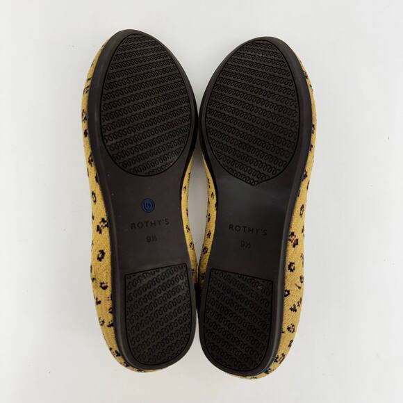 Rothy's The Loafer Fabric Knit Slip-On Flats Shoes in Leopard Cheetah Animal 9.5 - Picture 12 of 13